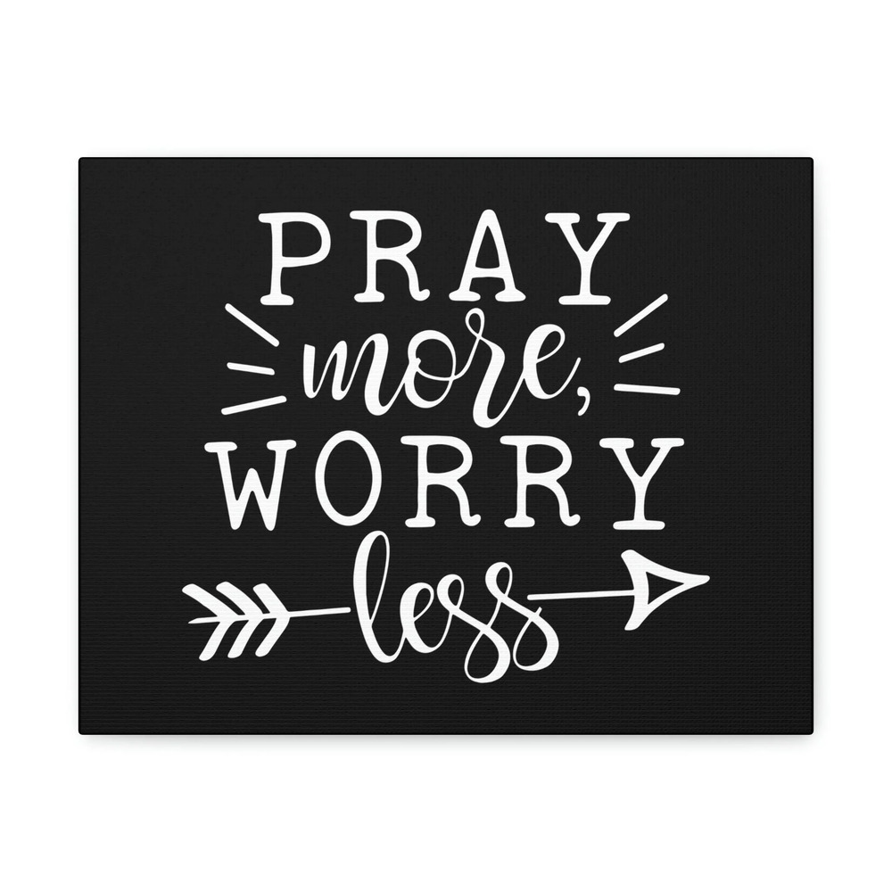 Scripture Walls Pray More Worry Less Philippians 4:6 Arrow Black Christian Wall
